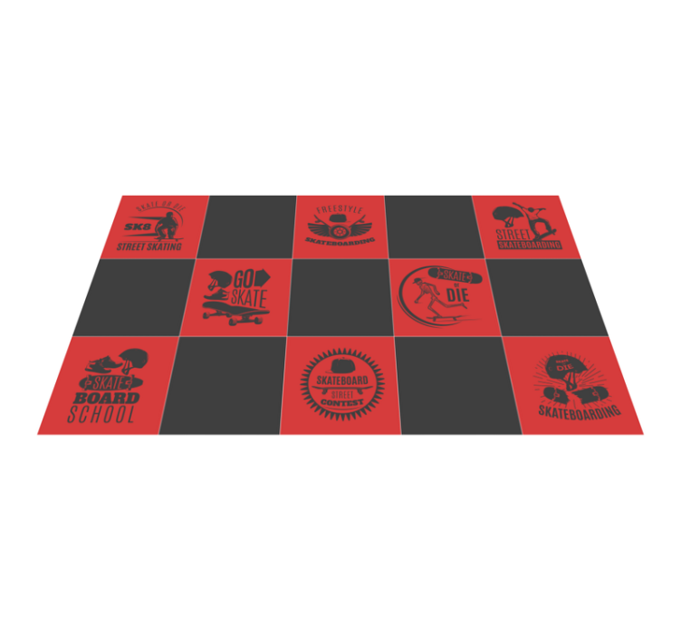 Skateboard Themed game vinyl rug - TenStickers