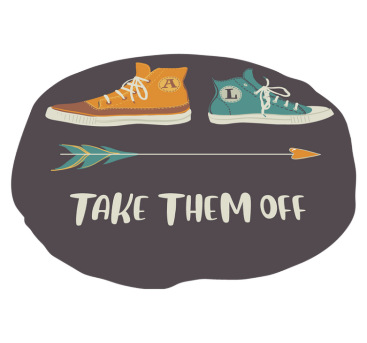 TAKE THEM OFF custom rug - TenStickers