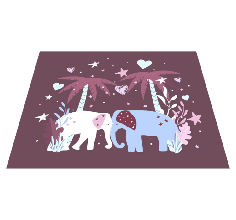 Children's Safari kids vinyl rug - TenStickers