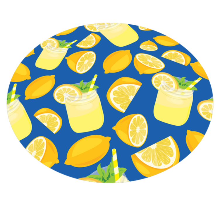 Lemonade refreshment kitchen vinyl rug - TenStickers