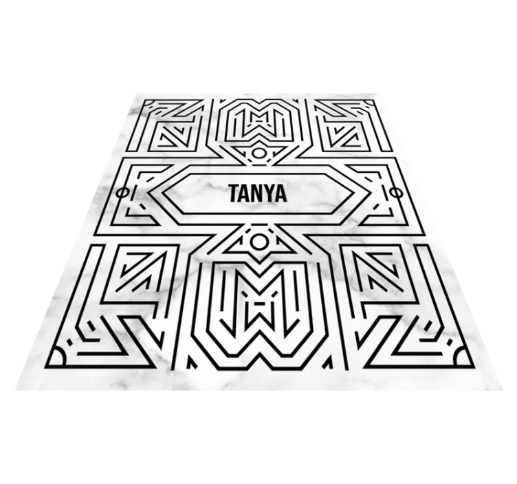 Art Déco maze teen vinyl rug - TenStickers
