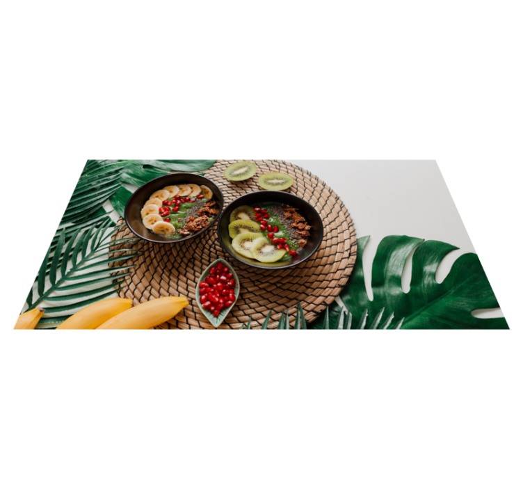 Tropical fruit bowls kitchen vinyl rug - TenStickers