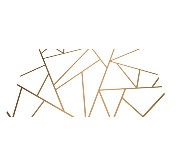 Geometric linework kitchen vinyl rug - TenStickers