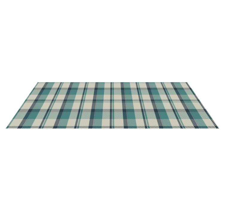 Plaid arrangement kitchen vinyl rug - TenStickers