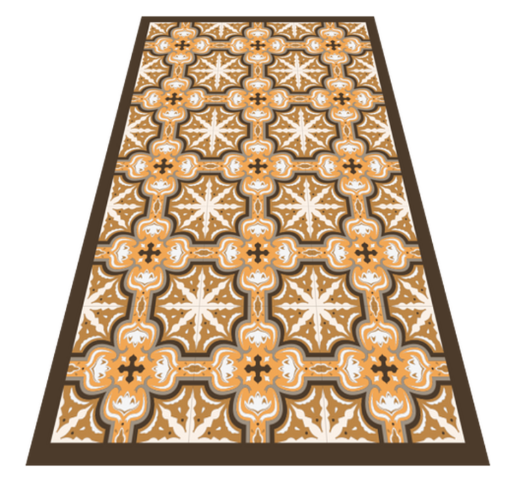 Graceful star emblem kitchen vinyl rug - TenStickers