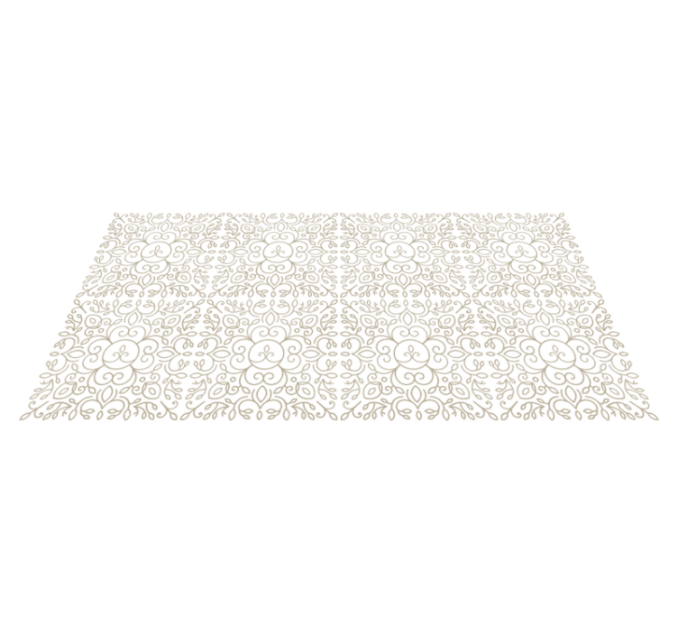 Floral outline concept kids vinyl rug - TenStickers