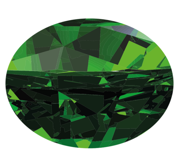 Geometric Green Facets textured vinyl rug - TenStickers