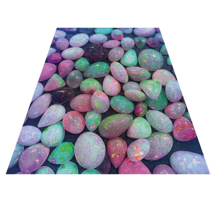 Colorful pebble stone effect vinyl rug - TenStickers