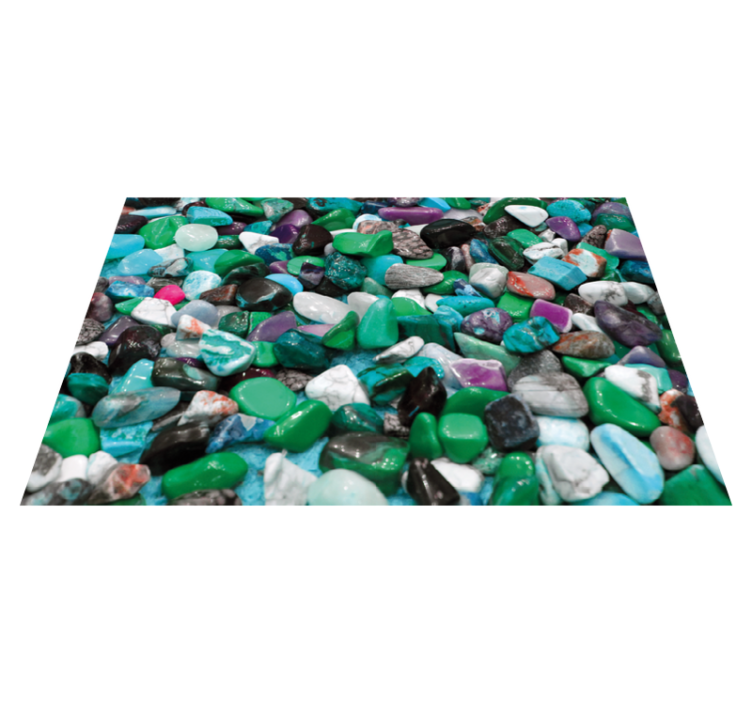 Colorful Pebble Mosaic stone effect vinyl rug - TenStickers