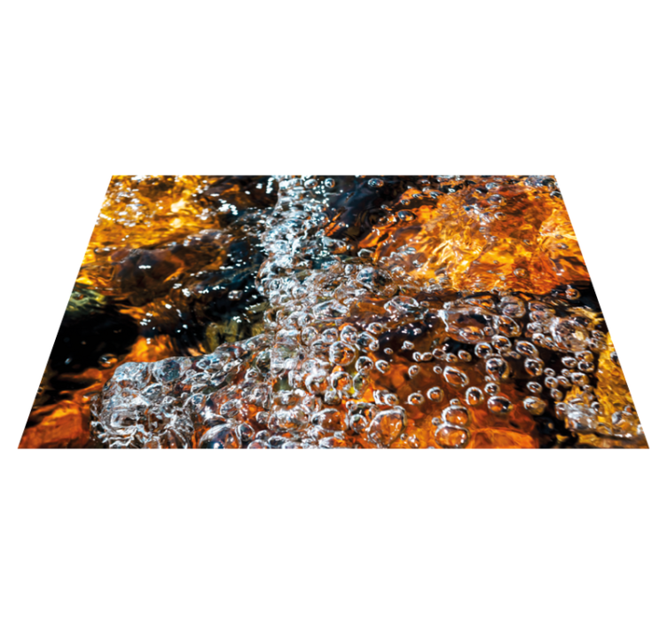 Bubbling water flow textured vinyl rug - TenStickers