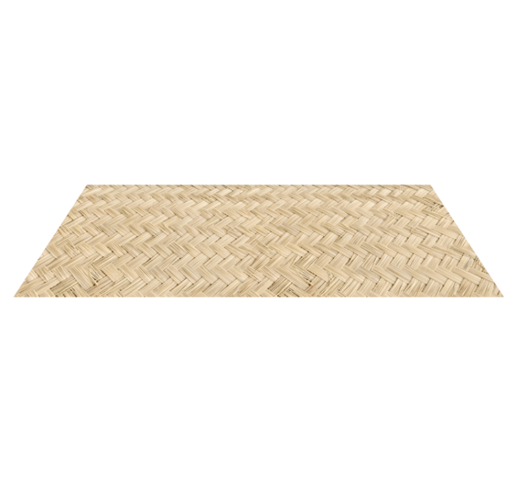 Basket weave imitation wood effect vinyl rug - TenStickers