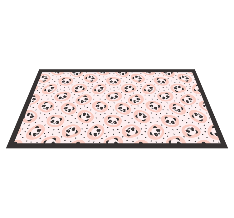 Baby panda faces animal vinyl rug - TenStickers