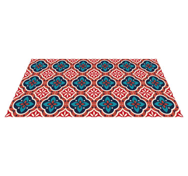 Red Vinyl floor mat tile carpet - TenStickers