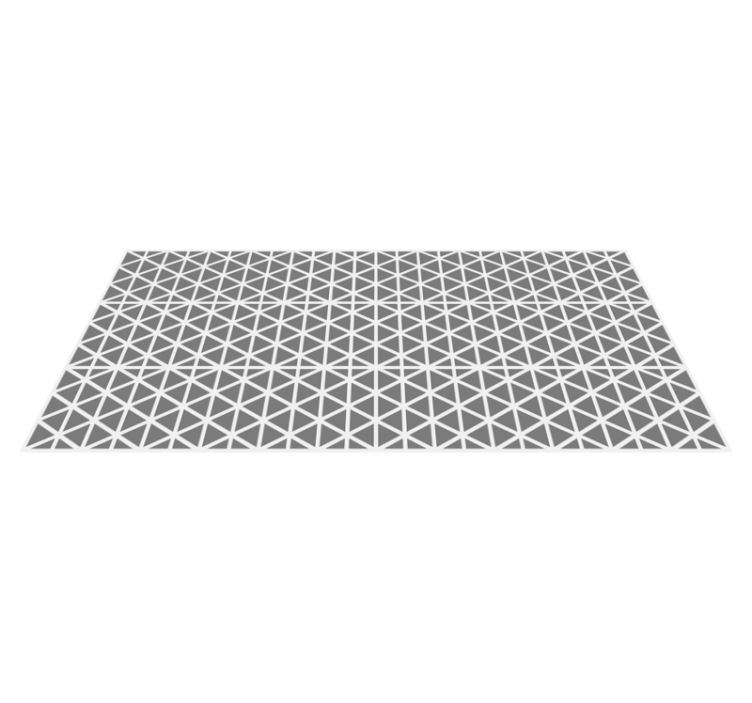 Triangular grey element kitchen vinyl rug - TenStickers