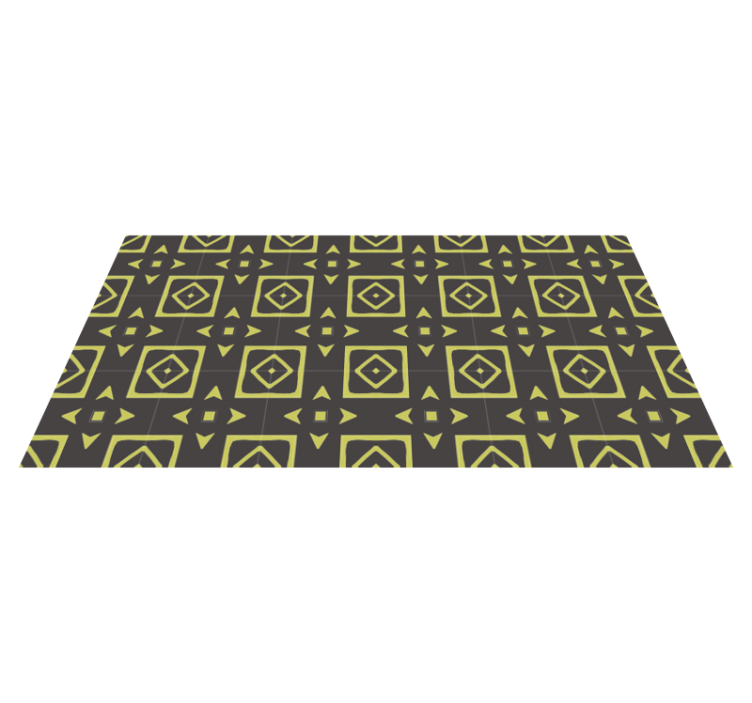 Gray and yellow tiles tile carpet - TenStickers