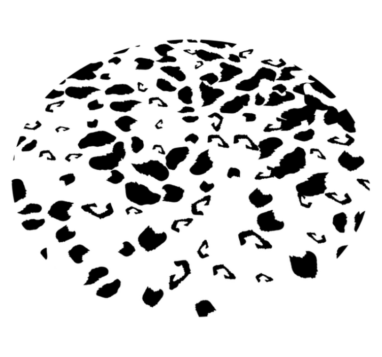 Black and white giraffe spots animal print vinyl rug - TenStickers