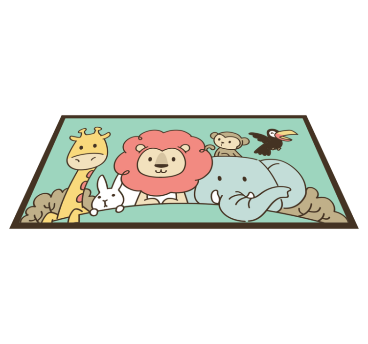 Zoo Handtufted animal print vinyl rug - TenStickers