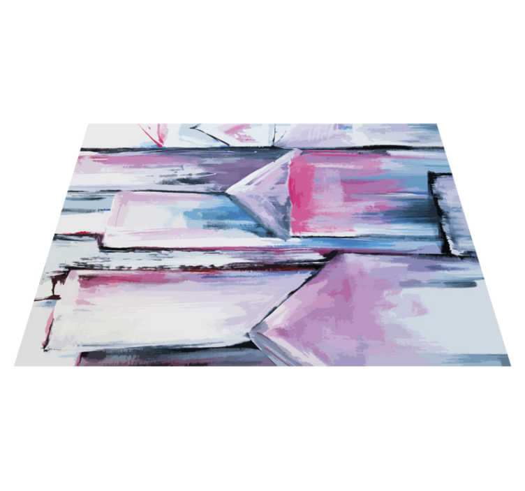 Abstract colour layers textured vinyl rug - TenStickers