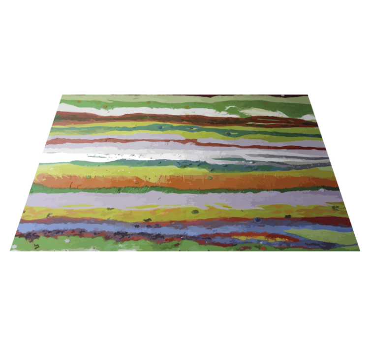 Vibrant painted colours striped vinyl rug - TenStickers