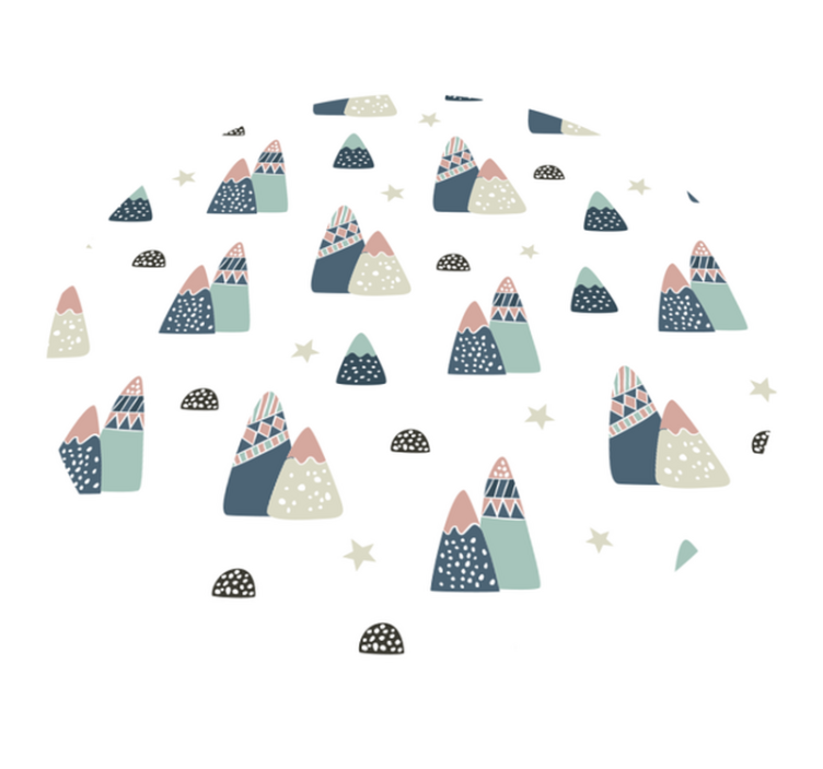 Nordic mountains kids vinyl rug - TenStickers
