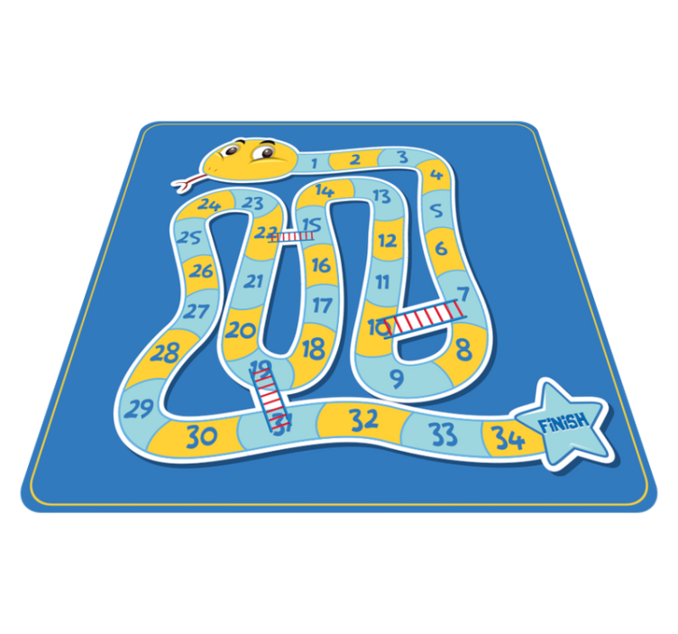 Snake and ladders game vinyl rug - TenStickers