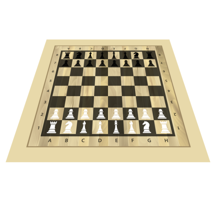 Chess Playing Surface game vinyl rug - TenStickers