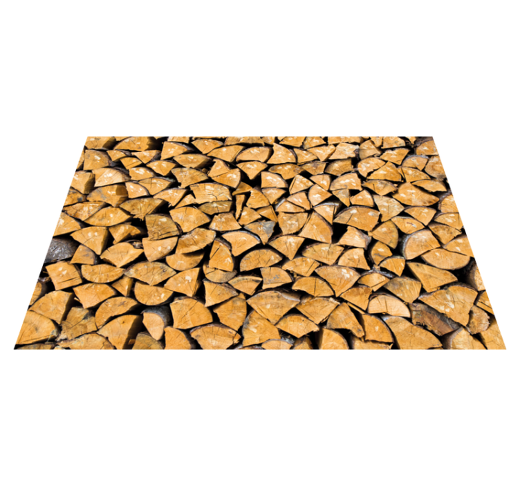 Slice Pattern wood effect vinyl rug - TenStickers