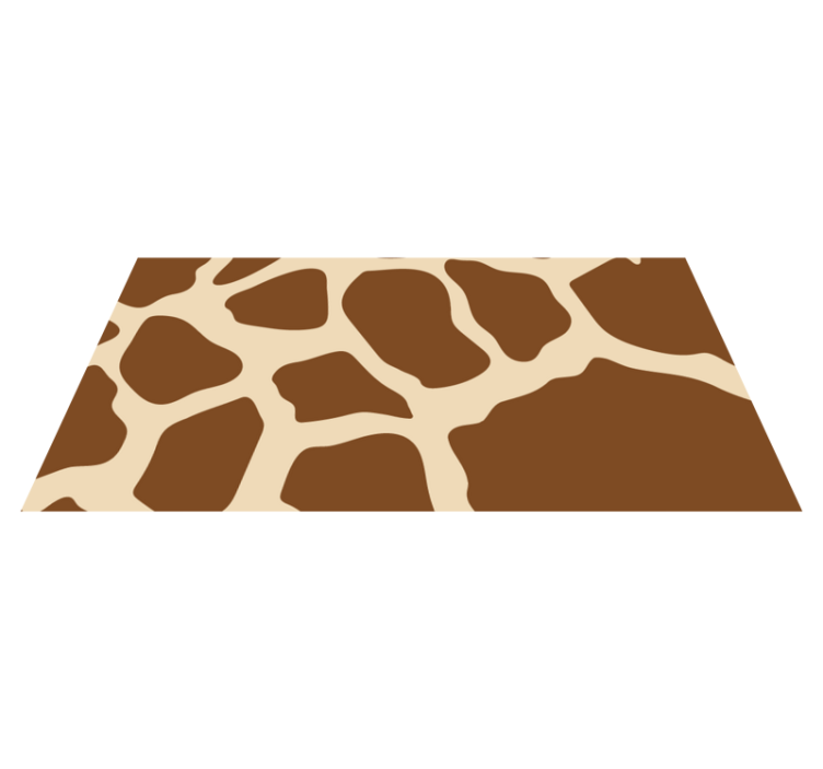 Giraffe pattern style animal print vinyl rug - TenStickers