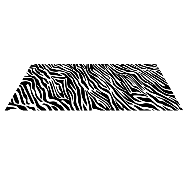 Zebra Stripe Style animal print vinyl rug - TenStickers