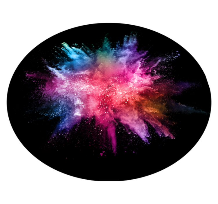 Colorful abstract explosion bedroom vinyl rug - TenStickers