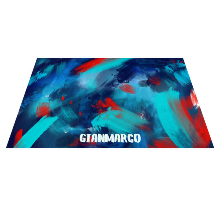 Custom vinyl rug in abstract color explosion - TenStickers