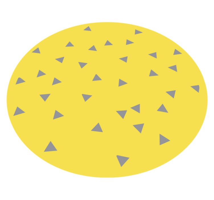 Yellow triangle design geometric vinyl rug - TenStickers