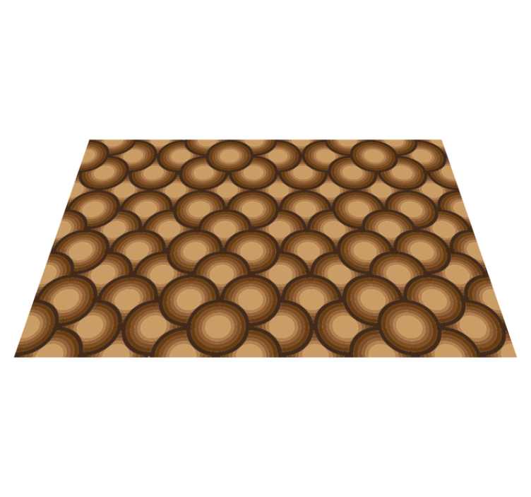 Brown suns vintage vinyl rug - TenStickers