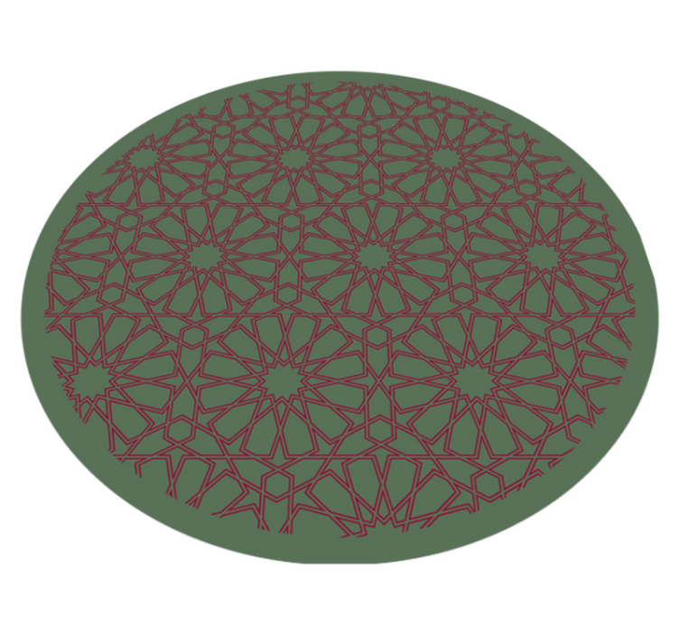 Mosaic vinyl rug with detailed geometric design - TenStickers