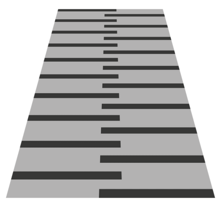Sleek Striped Pattern modern vinyl rug - TenStickers