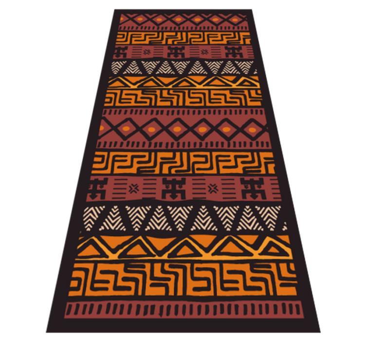 Tribal geometric patterns ethnic vinyl rug - TenStickers
