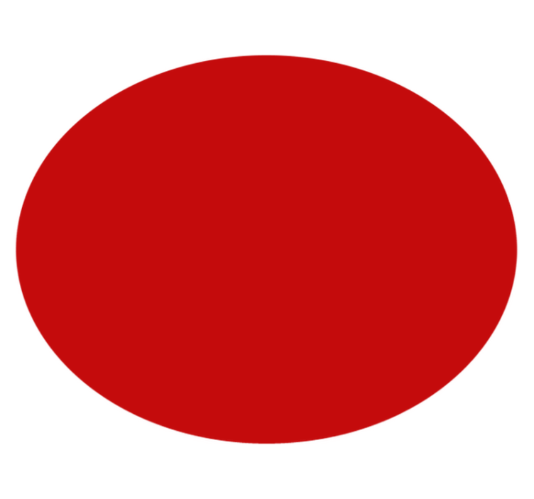 Solid Red Circle circular vinyl rug - TenStickers