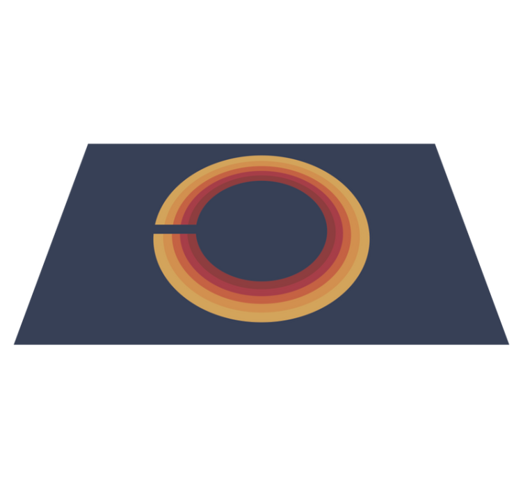 Retro solar design vintage vinyl rug - TenStickers