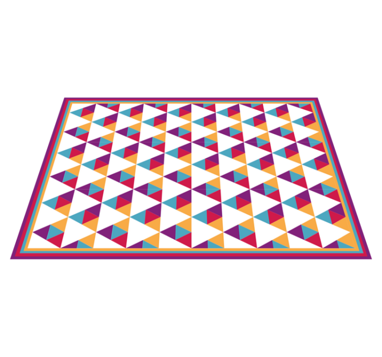Nordic style geometric triangles vinyl rug - TenStickers