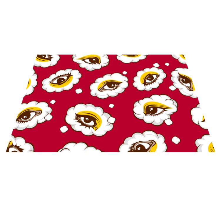 70's eyes pattern geometric rugs - TenStickers