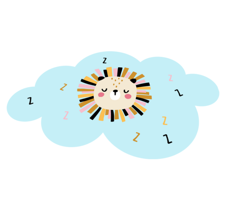 Sleepy Lion Cloud kids vinyl rug - TenStickers