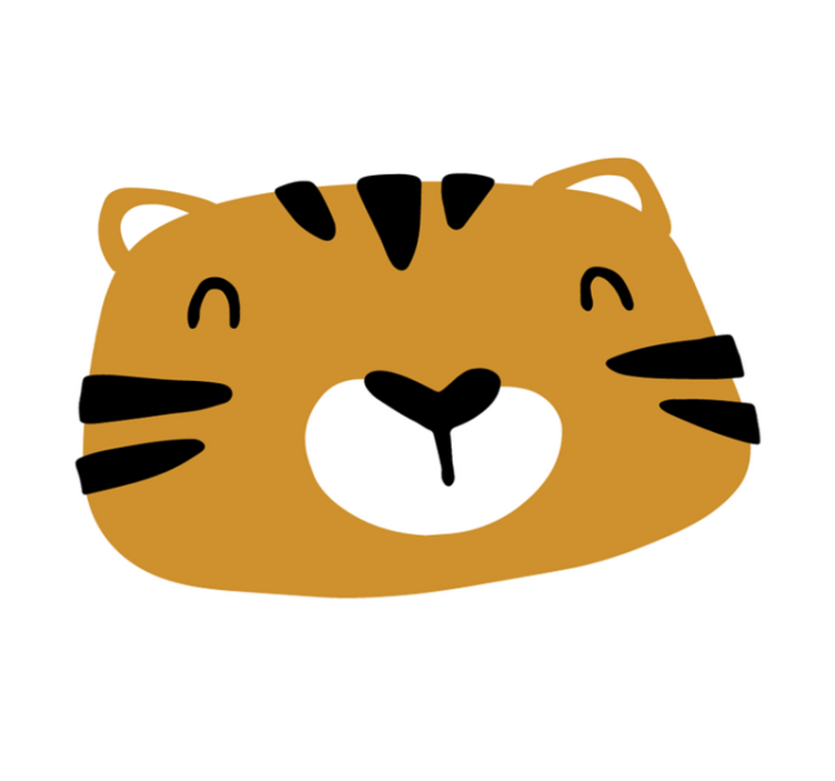 Kids mini tiger kids vinyl rug - TenStickers