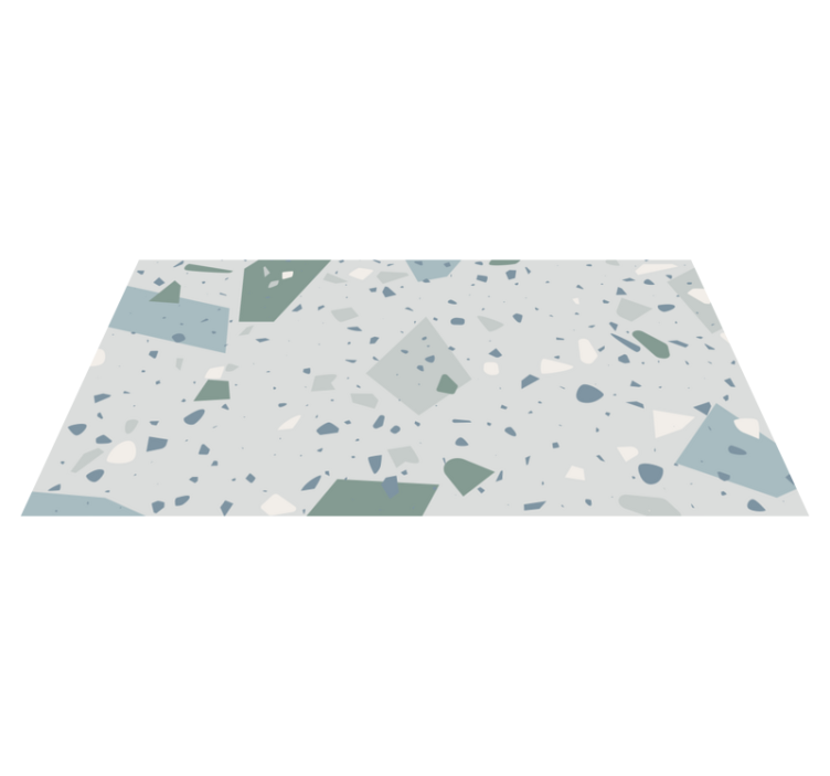 Blue and white terrazzo texture carpet - TenStickers