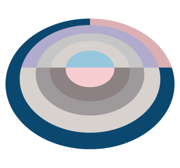 Circular colour palette modern vinyl rug - TenStickers