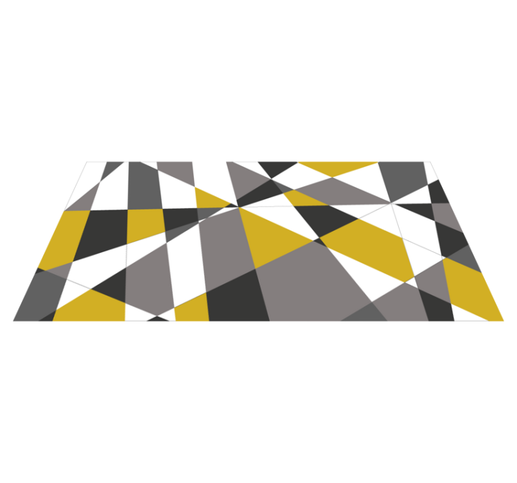 Bold Triangular Patterns geometric vinyl rug - TenStickers