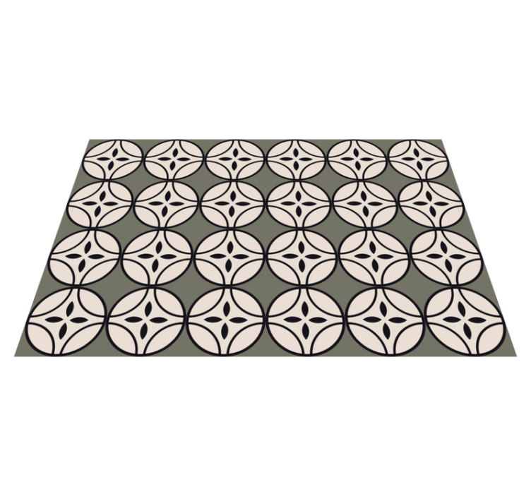 Circular harmony kitchen vinyl rug - TenStickers
