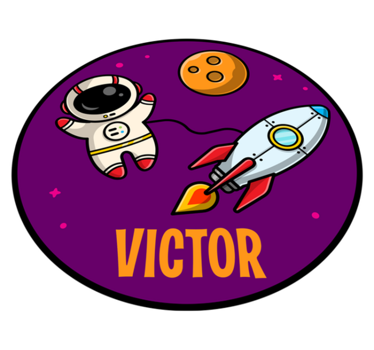 Expedition with name kids vinyl rug - TenStickers