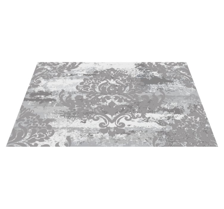 Elegant Grey Swirls marble vinyl rug - TenStickers