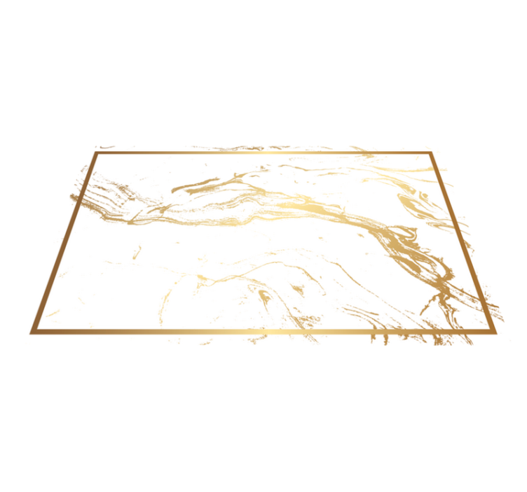 Elegant gray and golden patterns marble vinyl rug - TenStickers