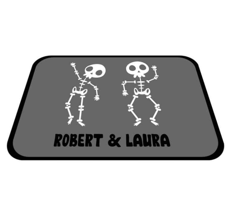 Skeleton Duo custom vinyl rug - TenStickers